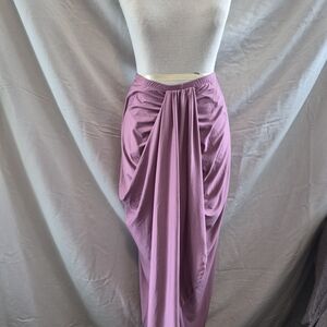 Elegant Pink Draped Skirt